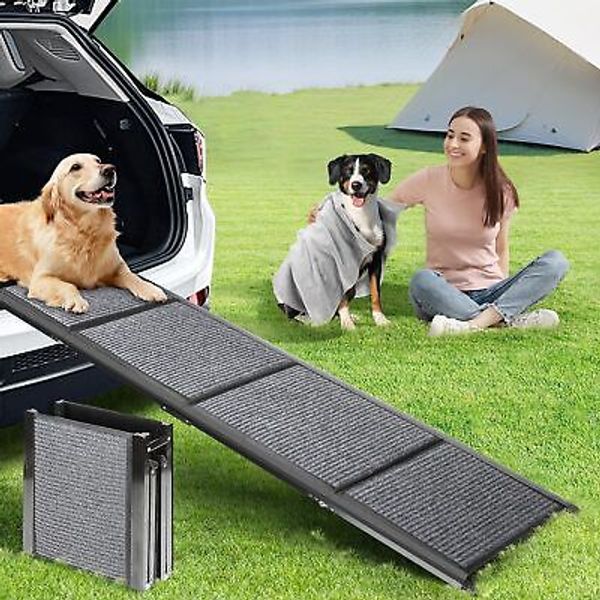 Dog Ramp for Car, Longest 71" Portable Folding Pet with Extra Gray