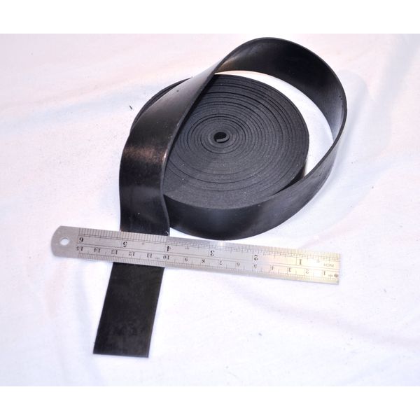 RUBBER STRIP 30mm wide x 2mm thick x 5m long - SOLID NEOPRENE BLACK RUBBER