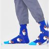 Candy Cane Cocoa Unisex Happy Sock, Blue, M/L, blue