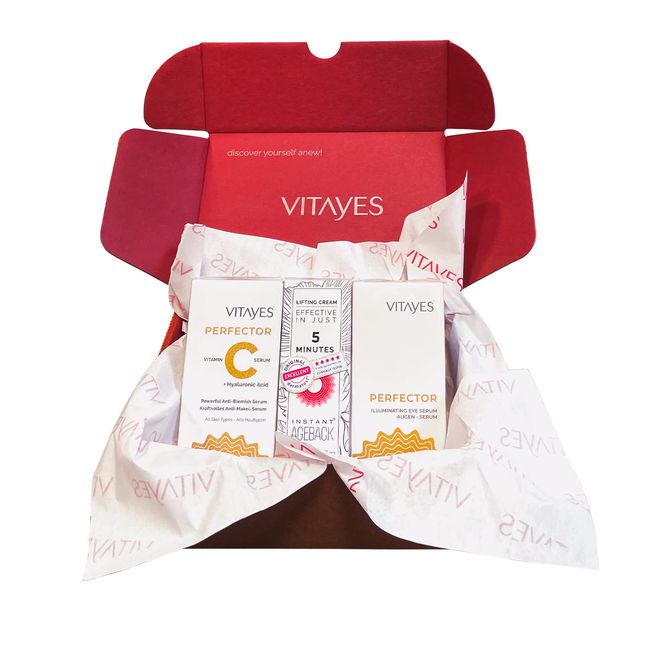 Vitayes Vorteilsbox Geschenkset hochwertige Anti Aging Hautpflege und Gesichtspflege Beauty Box Geschenkbox (Geschenk für Frauen und Männer)