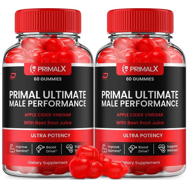 (2 Pack) Primal Ultimate Gummies for Men-PrimalX Vitamin B12, PrimalUltimate