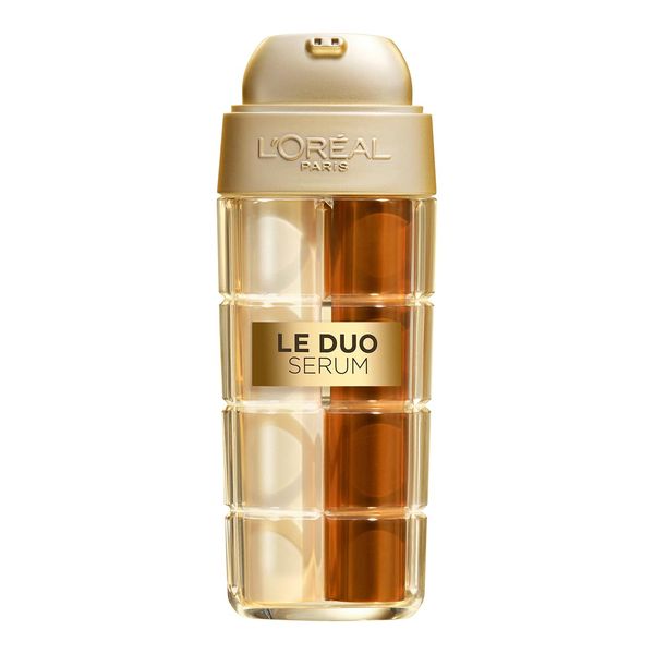 L'Oréal Paris Le Duo Serum, 2-in-1 Anti-Aging Serum für eine glattere, ebenmäßigere Haut und gemilderte Falten, Mit Kollagen, Vitamin B3 und Vitamin Cg, Age Perfect, 1 x 30ml