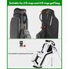 Golf Bag Strap Replacement Comfort Double Shoulder Adjustable Strap Padded Golf Carrying Bag Strap (Black Updated Quick Release)