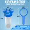 10" Clear Standard Whole House Water Filter System  25 Micron Sediment Filter