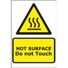 Hot Surface do not touch self-adhesive vinyl sign - 15 x 20 cm