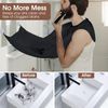 Beard Bib Trimmer Catcher, Stocking Stuffers Christmas Gifts for Men, Beard Hair Catcher for Sink, Waterproof Non-Stick Beard Cape with 4 Suction Cups, One Size Fits All, Grooming Accessories(Black)