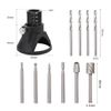 ANCLLO 11 Set Rotary Multi Tool Guide Attachment Kit Router Drill Bit Rotary Multi Tool Guide Attachment Kit