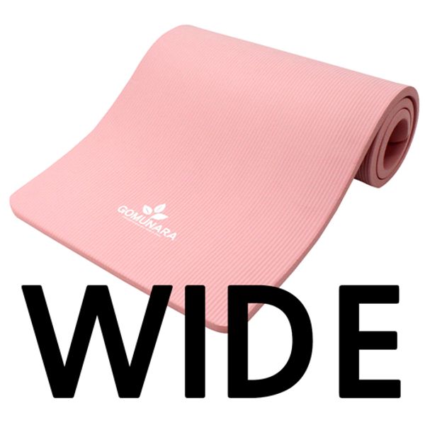 Gomunara Wide NBR Yoga Mat 20MM Thick Exercise Pilates Homet Thick Big Size Mat Home Training, Cream Beige