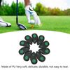 Golf Iron Cover Set Four Leaf Clover Golf Head Protector Cover (Black)