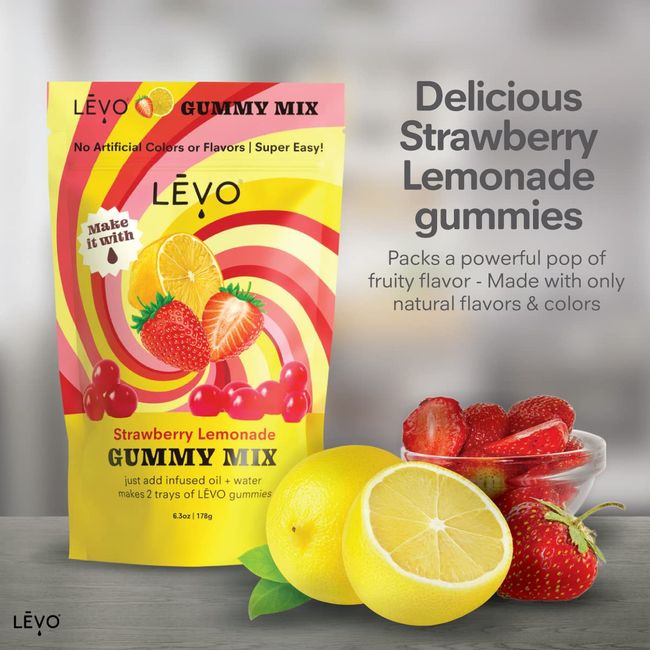 Lot of 2 - LEVO Gummy Package Mixes Flavor Raspberry Sherbert 6.3