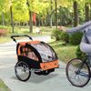 2-Seat Kid Bicycle Trailer / Jogger with Windows and Canopy Coupler Attachment