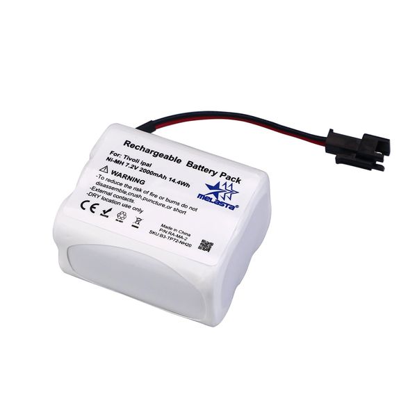 melasta 7.2V 2000mAh NI-MH Audio Replacement Battery Compatible with Tivoli PAL iPAL Radio (MA-1, MA-2, MA-3 Compatible 2 Wire)