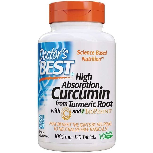 Doctor's Best High Absorption c3 Curcumin Turmeric Root 1000mg 120 Tablets