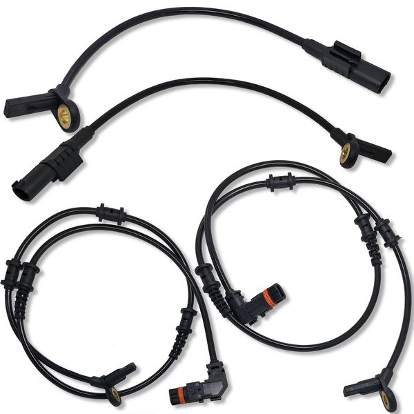 CBK® 4Pcs New Front Rear ABS Wheel Speed Sensor 1645400717 1645400917 for Mercedes-Benz ML320 ML350 ML450 ML500 ML550 ML63 AMG R320 R350 R500 R63 AMG W164 GL320 GL350 GL450 GL550