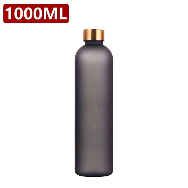 1000ml Sports Water Bottle with Time Marker Outdoor Gym Fitness Portable  Cups