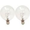 GE Lighting 17722 25 Watt Crystal Clear Vanity Globe Light Bulbs 2 Count