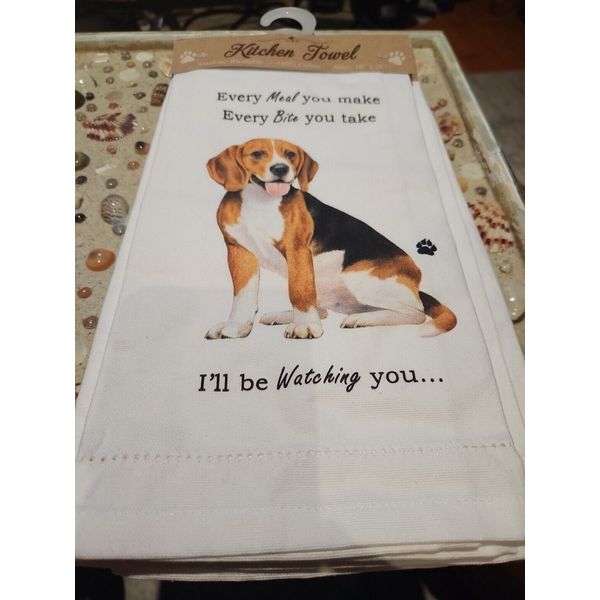 Beagle Dog Kitchen Towel. Soft Highly Absorbent Dog Gifts 18"×26"