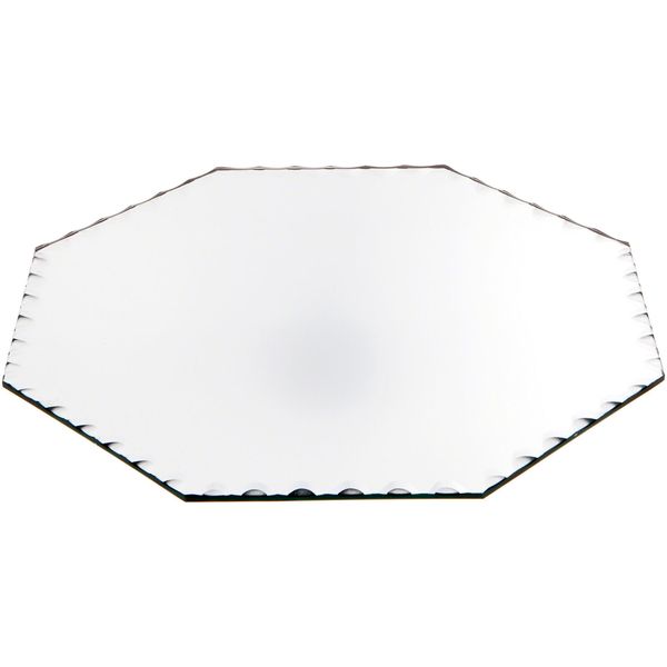 Plymor Octagon 3mm Beveled Scalloped Glass Mirror, 10 inch x 10 inch