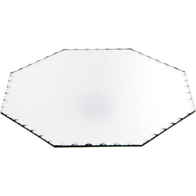 Plymor Octagon 3mm Beveled Scalloped Glass Mirror, 10 inch x 10 inch