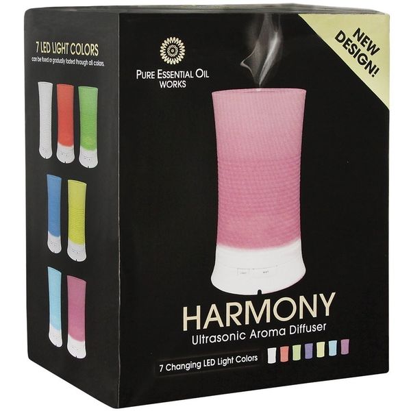 Pure Essential Oil Works Harmony LED Ultrasonic Aroma Diffuser, Diffuses Esse...