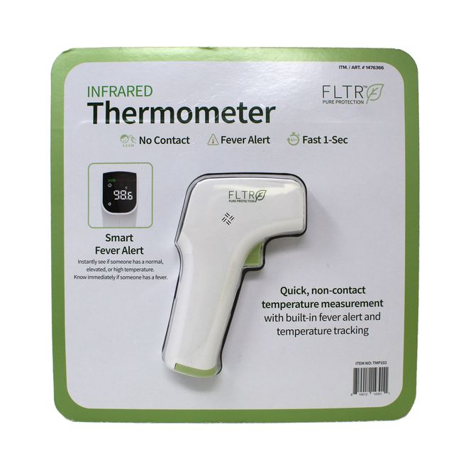 FLTR No Contact Infrared Thermometer White 1 Count