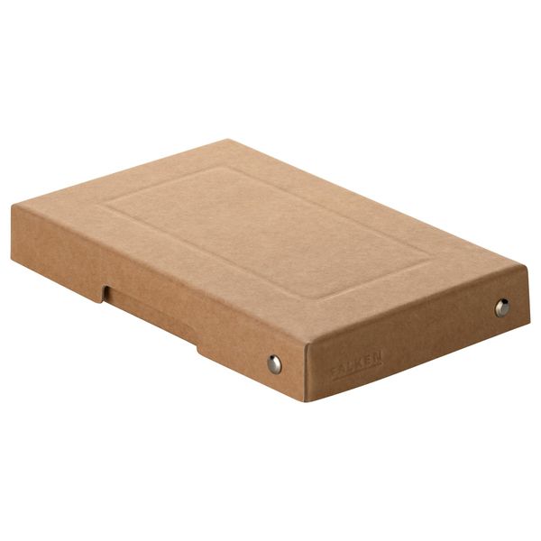 Original Falken PureBox Nature. Made in Germany, 25 mm high, DIN A6, storage box with lid made of sturdy cardboard, vegan gift box, transport box, all-purpose box, pack of 5