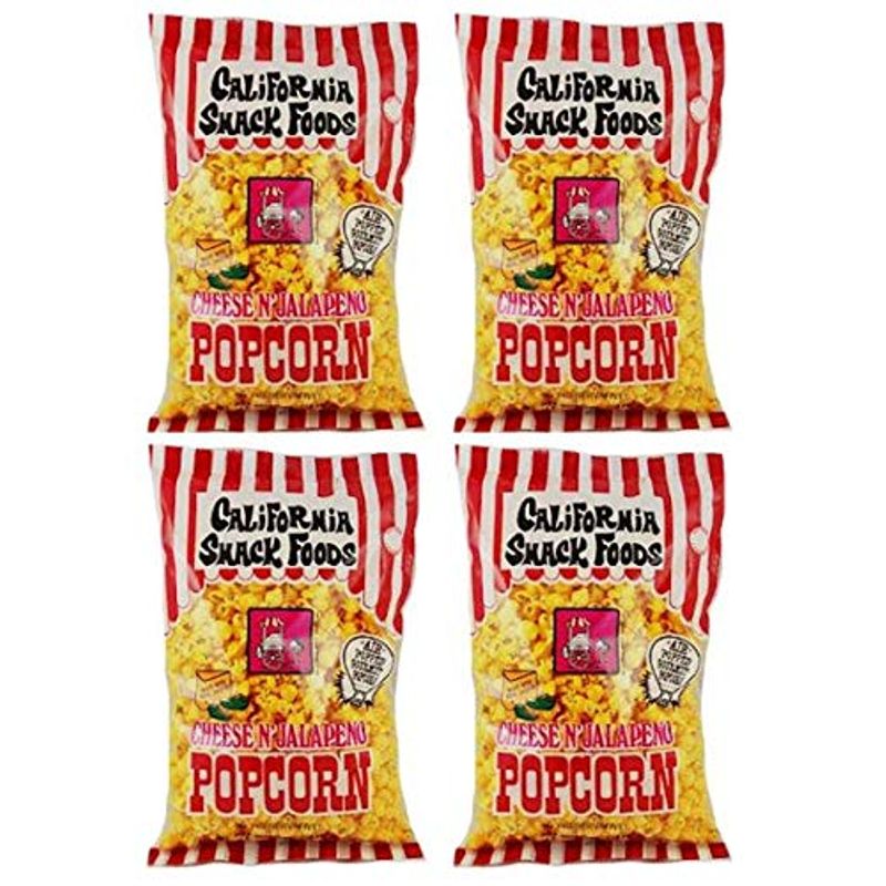 CALIFORNIA SNACK FOODS Popcorn w/cheese & Jalapeño 49.7 gr. 4 PACK ...