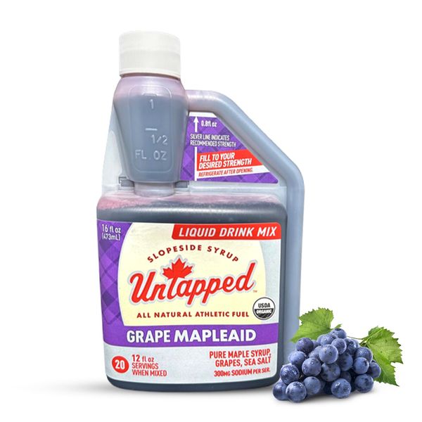 Grape Mapleaid Bulk Bottle – 20 Servings | Organic Maple Syrup, Grape Juice & Sea Salt | Natural Electrolyte Replenishment | Pure, Simple, Delicious | Ideal for Sustained Energy and Hydration