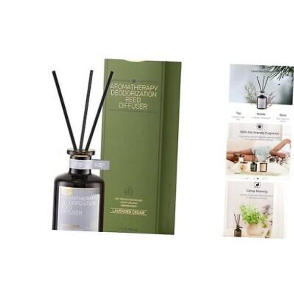 Furry Purr Reed Diffuser for Pet Odor Elimination Cedar, Non-Toxic & Lavender