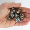 Paladin Roleplaying Bronze and grey DnD Dice - Full RPG set - 'Gargoyle'
