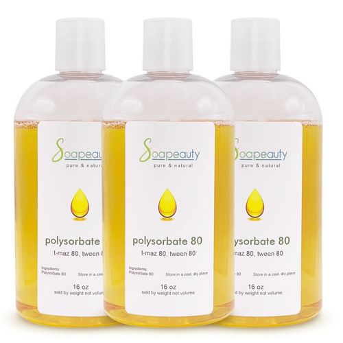 POLYSORBATE 80, T-MAZ 80, TWEEN 80 | 100% Pure Cosmetic Grade Solubilizer Surfactant & Emulsifier | Sizes 2 OZ to 7 LBS | (48 OZ)