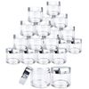 Beauticom® (24 PCS) 30G/30ML High Quality Clear Plastic Jars with Silver Lids