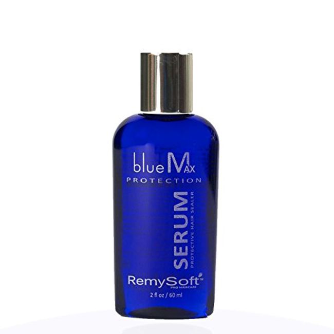 RemySoft blueMax Protective Silicone Serum - Safe for Hair Extensions, Weaves and Wigs - Salon Formula Serum 2oz