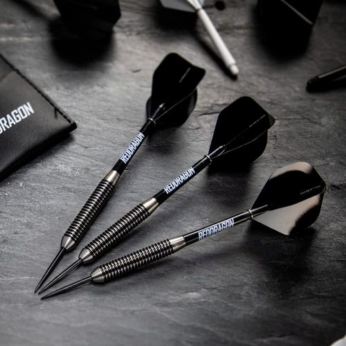 RED DRAGON Pegasus 24 Gram Professional Tungsten Steeltip Darts Set with Flights, Stems (Shafts) and Wallet