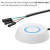 SinLoon PC Power Button Cable PC Power Button Switch for Easy Start 6.5FT Computer Motherboard Power Switch Button Extension Cord with LED Light (white)