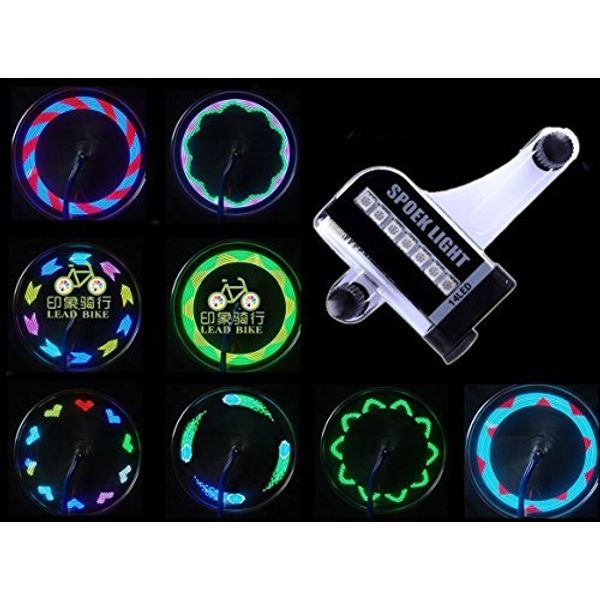 (Light Patterns Change Over Time) Unique Item Bicycle Wheel LED Light Can Be Installed Easily Customized, Accident Prevention, Reflector, Stylish, Students, Commuting to Work or School