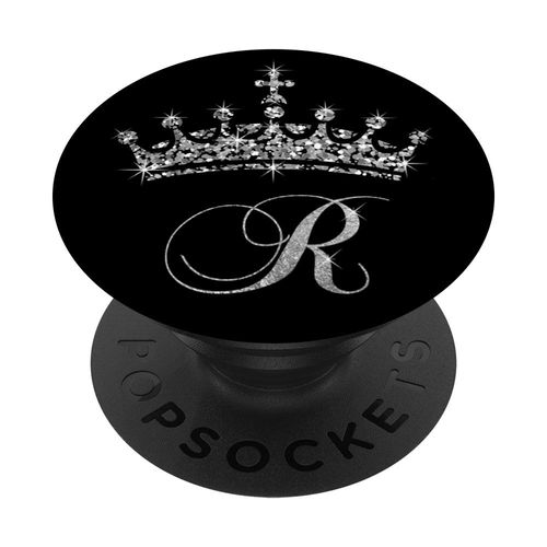Initial Letter R Tiara Crown Queen Princess Royal - Crown R PopSockets PopGrip: Swappable Grip for Phones & Tablets