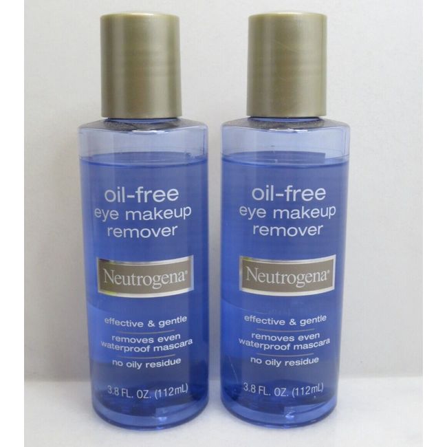 NEUTROGENA OIL-FREE EYE MAKEUP REMOVER 3.8 OZ - LOT OF 2