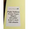 Yellow Printer Paper 80gsm 8.5x11 inch 100 Sheets US Letter Size