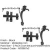 2 Pack Elegant 156mm Antique Black Gate Catches for Secure Closure