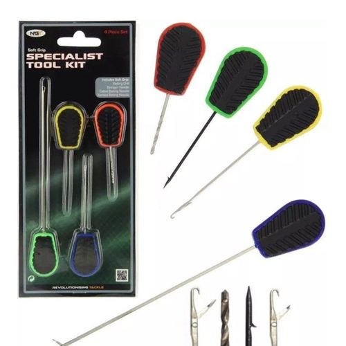 NGT Soft Grip Baiting Tool Set In Sleeve (4 Piece) - Green, One Size