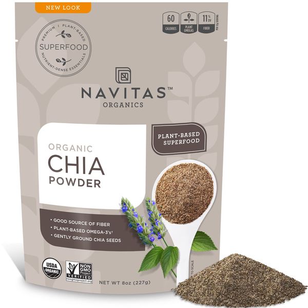 Navitas Naturals Chia Seed Sprouted Powder - 8 Ounces [Parallel Import]