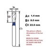 Osung 141SR-12 Dental Diamond Burs, Cylindrical Round Shape, Standard Grit Multi-Use, (Pack of 5)