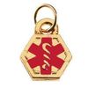 Gold Medical ID Mini Charm