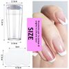 Clear Silicone Jelly Stamper with Scraper Transparent Nail Stamper Double Sided Nail Art Stamper for French Tip Nails Design Tools Manicure Tools