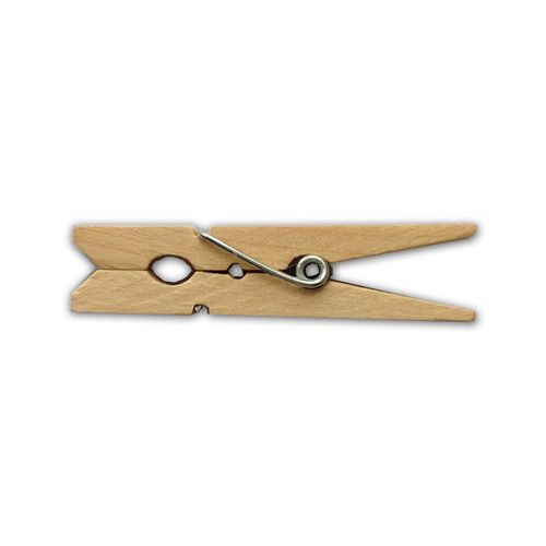 LWR CRAFTS Craft Wooden Small Clothespin, 4.8cm Length, 50 Pcs Per Pack (Natural)