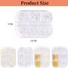 Nail Parts Pearl Sphere Pearl White Cream Pearl Stone 1.5mm 2mm 2.5mm 3mm Gold Bullion Gel Nail Nail Art Parts Nail Deco Parts Resin Handicraft 2 Case Set (Pearl + Bullion)