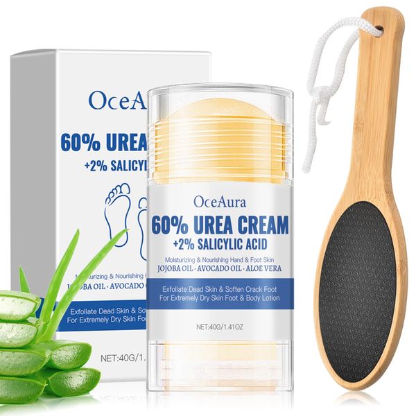 Hydrating and Anti-Cracking Foot Cream, Feuchtigkeitsspendende und Anti-Riss-Fußcreme, mit Hornhautentferner, Fußpflegecreme Lindert Extreme Trockenheit und Rissbildung der Füße