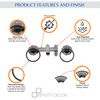 Infinity Decor Plain Ring Gate Latch Handle Garden Gate Door Black or Zinc (Black)