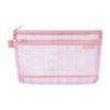Midori 41851006 Mesh Stripe Pattern Purple Pen Pouch